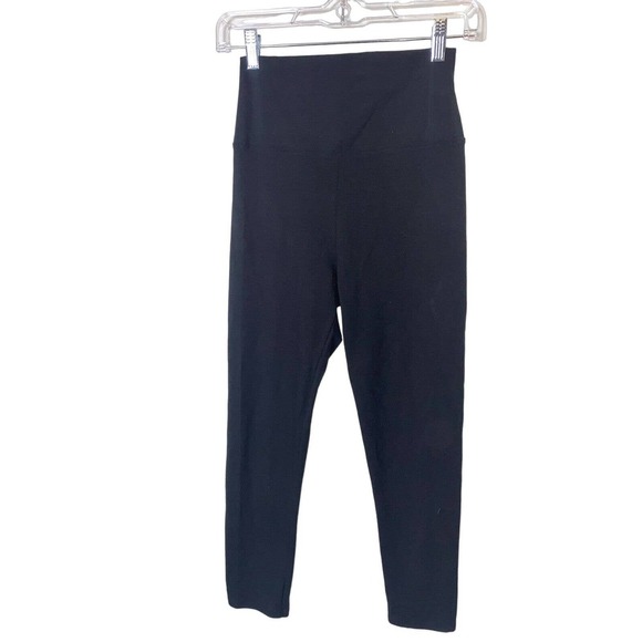 Nordstrom Cropped Leggings Women Size Small High Waisted Black * - Picture 1 of 2